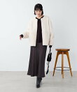 リバーシブルノーカラーボアコート