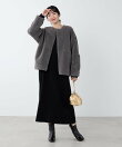 リバーシブルノーカラーボアコート