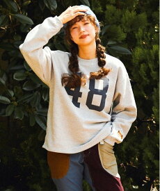 【SALE／30%OFF】go slow caravan eco lead 裏起毛GSCカレッジラウンドクルーネック (MENS) ゴースローキャラバン トップス スウェット・トレーナー ブラウン グレー パープル【送料無料】