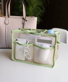 T.S.L 【バッグインバッグ/軽量/スパ】メッシュバッグインバッグ大 トライシル バッグ エコバッグ・サブバッグ オレンジ ブルー グレー グリーン レッド ブラック ピンク