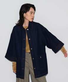 【SALE／33%OFF】GALLEST ボックスデニムジャケット インディヴィ ジャケット・アウター デニムジャケット ネイビー【送料無料】