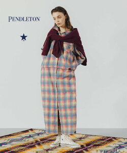 �ySALE�^40%OFF�zCONVERSE TOKYO WOMEN �yPENDLETON�zFLANNEL CHECKED MULTI DRESS �R���o�[�X�g�E�L���E �����s�[�X�E�h���X �V���c�����s�[�X �u���[ �x�[�W�� �s���N�y���������z