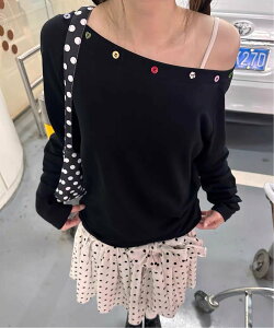 HALEY PESCA HALEY PESCA/(W)HALEY PESCA/�����V�����_�[ �J���t���{�^���f�U�C�� ����T �`�F���J �g�b�v�X �J�b�g�\�[�ET�V���c �u���b�N �z���C�g�y���������z
