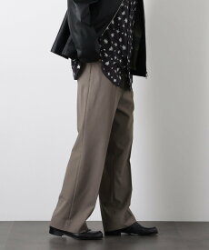 NANO universe Reflax(R)オックスストレートパンツ(セットアップ可) ナノユニバース パンツ その他のパンツ ベージュ ブラック カーキグリーン【送料無料】