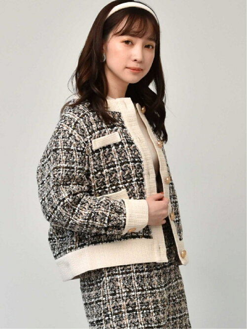 Retro Girl Emsexcite バイカラーツイードジャケット Rakuten Fashion 楽天ファッション 旧楽天 ブランドアベニュー Cf5366