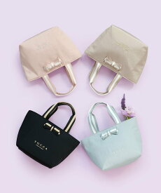 TOCCA 【WEB限定】BICOLOR RIBBON COOLERBAG クーラーバッグ トッカ バッグ トートバッグ ピンク ブラック ベージュ ブルー【送料無料】