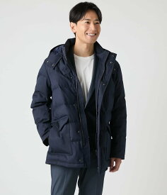 NEWYORKER MEN 【撥水・防風】ポリエステルカルゼ ラミネート シティーフィールドダウンアウター ニューヨーカー ジャケット・アウター ダウンジャケット・ダウンベスト ネイビー【送料無料】