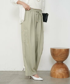Jena espace merveilleux 【大人カジュアルに決まる】テンセルリネンカーゴパンツ ジェナエスパスメルヴェイユ パンツ その他のパンツ カーキグリーン ベージュ グレー【送料無料】
