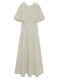 SNIDEL バックデザインプリーツワンピース スナイデル ワンピース ロングワンピース/マキシワンピース ホワイト ベージュ ブルー【送料無料】