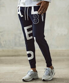 1PIU1UGUALE3 RELAX (M)1PIU1UGUALE3 RELAX/USB-21074 ビッグファスナーランダムロゴジョガーパンツ シフォン パンツ ジャージ・スウェットパンツ グレー ブラック ネイビー【送料無料】