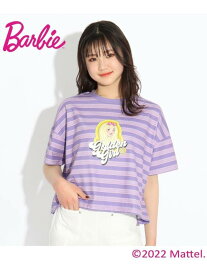 【SALE／50%OFF】PINK-latte 【Barbie/バービー】Tシャツ ピンク ラテ トップス カットソー・Tシャツ ピンク パープル