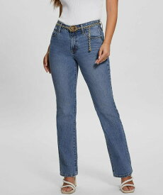 【SALE／50%OFF】GUESS (W)Chain G-Belt Straight Jeans ゲス パンツ ジーンズ・デニムパンツ ブルー【送料無料】