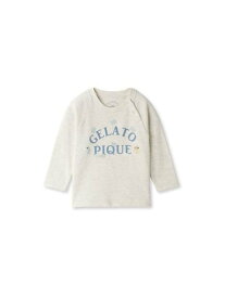 【SALE／30%OFF】gelato pique 【BABY】パジャマパーティーワンポイントロングTシャツ ジェラートピケ トップス カットソー・Tシャツ グレー ピンク