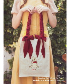 Areeam Winnie the Pooh/リボントートバッグ アリーム バッグ トートバッグ イエロー【送料無料】