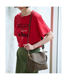 Rouge vif la cle 【AULENTTI/オウレンティ】2WAY スウェードワンハンドルミニバッグ / ルージュ・ヴィフ ラクレ バッグ その他のバッグ グレー ブラック【送料無料】