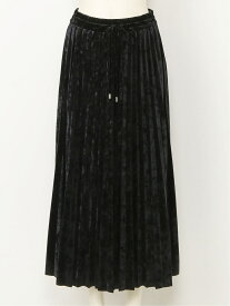 【SALE／60%OFF】Mila Owen ドロストベロアプリーツSK ミラオーウェン スカート その他のスカート ブラック ホワイト ブラウン