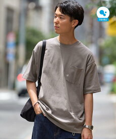 SHIPS MEN 【WEB限定】SHIPS:＜汗染み防止加工＞ワンポイントロゴ ビッグシルエットヘビーウェイトTシャツ シップス トップス カットソー・Tシャツ グレー ブラック ホワイト【送料無料】