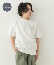 URBAN RESEARCH DOORS 『親子リンク』『WEB/一部店舗限定サイズ』『別注』 1ポイント プリントTシャツ(KIDS) アーバンリサーチドアーズ トップス その他のトップス ホワイト ベージュ