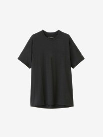 Goldwin 【公式】ファストランハイブリッドウールティーシャツ(ユニセックス) ゴールドウイン トップス カットソー・Tシャツ ブラック【送料無料】