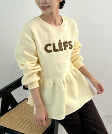 Futier Land CLEFSロゴフリルスウェット フューティアランド トップス スウェット・トレーナー ブラック ホワイト グレー ネイビー【送料無料】