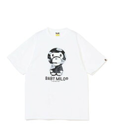 A BATHING APE LIQUID CAMO BABY MILO TEE ア ベイシング エイプ トップス カットソー・Tシャツ ホワイト【送料無料】