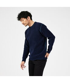 【SALE／50%OFF】ABAHOUSE LASTWORD ダブルフェイス モール プルオーバー 長袖ニット アバハウス トップス ニット ネイビー ベージュ ホワイト ブラック グレー