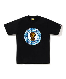 A BATHING APE ABC CAMO MILO BUSY WORKS TEE ア ベイシング エイプ トップス カットソー・Tシャツ ホワイト ブラック【送料無料】
