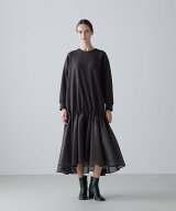 ADORE ◆パウダリーダンボールワンピース アドーア ワンピース・ドレス ワンピース グレー ベージュ ブラ…