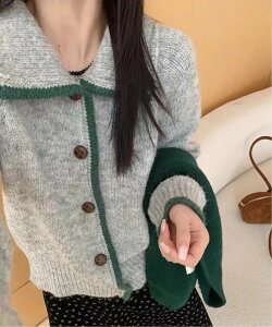 HALEY PESCA HALEY PESCA/(W)HALEY PESCA/�ݕt�� �o�C�J���[�t�����`�j�b�g�J�[�f�B�K�� �`�F���J �g�b�v�X �J�[�f�B�K�� �O���[�y���������z