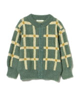 【SALE／30%OFF】BEAMS mini チェック シャギー カーディガン (90~140cm) ビームス アウトレット トップ…