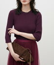 マルチ6分袖リブニット