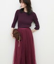 マルチ6分袖リブニット