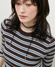 マルチ6分袖リブニット