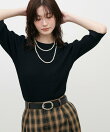 マルチ6分袖リブニット