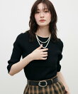 マルチ6分袖リブニット