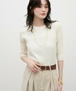 マルチ6分袖リブニット