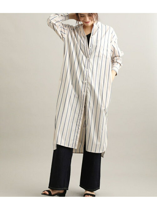 Vis 鎌倉シャツ Vis バンドカラーロングワンピース Rakuten Fashion 楽天ファッション 旧楽天ブランドアベニュー T