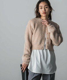 【SALE／15%OFF】MAYSON GREY ラメフェザーショートカーディガン≪手洗い可能≫ メイソングレイ トップス ニット オレンジ ブラック ベージュ【送料無料】