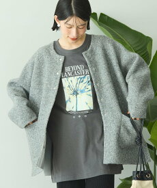 AMERICAN HOLIC Wフェイスラグランニットコーディガン アメリカンホリック トップス カーディガン ベージュ グレー ブラック【送料無料】