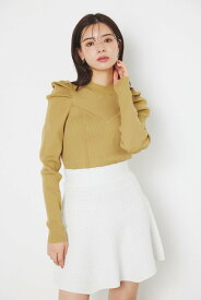 【SALE／60%OFF】rienda knitツイードマーメイドHW ミニSK リエンダ スカート ミニスカート ホワイト ブラック グリーン