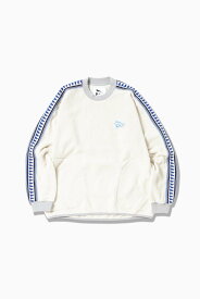 and wander MAISON KITSUNE * and wander fleece pullover アンドワンダー ジャケット・アウター その他のジャケット・アウター ホワイト【送料無料】