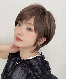 Brightlele 「 素肌ウィッグ 接触冷感 マニッシュラフショート 」 ウィッグ ショート ボブ 涼しい ブライトララ ヘアアクセサリー その他のヘアアクセサリー ブラウン ベージュ【送料無料】