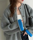 配色ニットカーディガン
