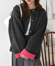 配色ニットカーディガン