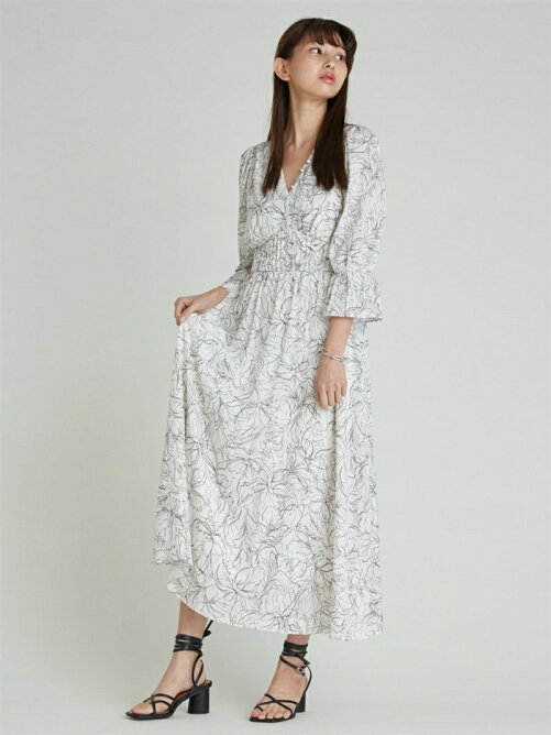 Snidel ラインフラワーウエストギャザーワンピース Rakuten Fashion 楽天ファッション 旧楽天ブランドアベニュー Ce4372