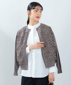 BEAMS HEART WOMEN フロントレース ニットカーディガン 24AW ビームス ハート トップス カーディガン ブラック ブラウン ホワイト【送料無料】