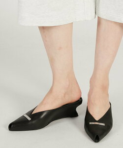 PRANK PROJECT �~�h���E�F�b�W�\�[��V�J�b�g�~���[�� / Wedge Sole Cut Mules �v�����N �v���W�F�N�g �V���[�Y�E�C �~���[�� �u���b�N�y���������z