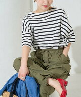 【SALE／10%OFF】FREAK'S STORE 限定展開 ボートネック バスク ボーダー 半袖 Tシャツ フリークスストア …