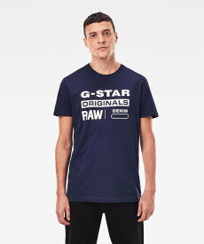 【SALE／50%OFF】G-Star RAW 【公式ショップ】Graphic 8 T-Shirt ジースターロゥ トップス カットソー・Tシャツ ネイビー