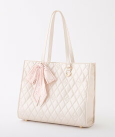 one after another NICE CLAUP 【LouLoumei】スカーフ付きキルティングキャリーオントート/自立可能 ワンアフターアナザー ナイスクラップ バッグ その他のバッグ ブラック ブルー ピンク ベージュ【送料無料】